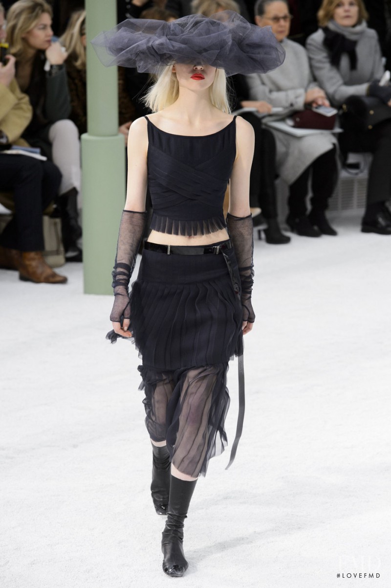 Ola Rudnicka featured in  the Chanel Haute Couture fashion show for Spring/Summer 2015