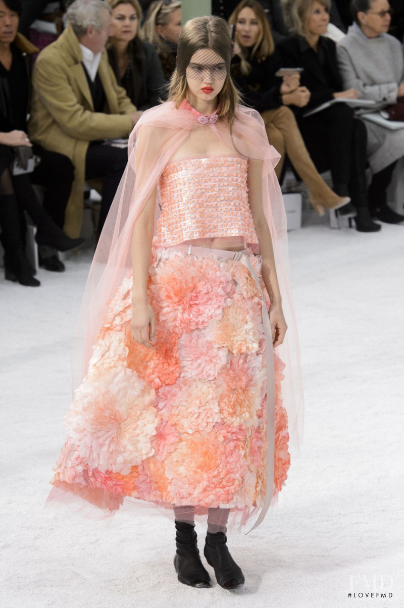 Lindsey Wixson featured in  the Chanel Haute Couture fashion show for Spring/Summer 2015