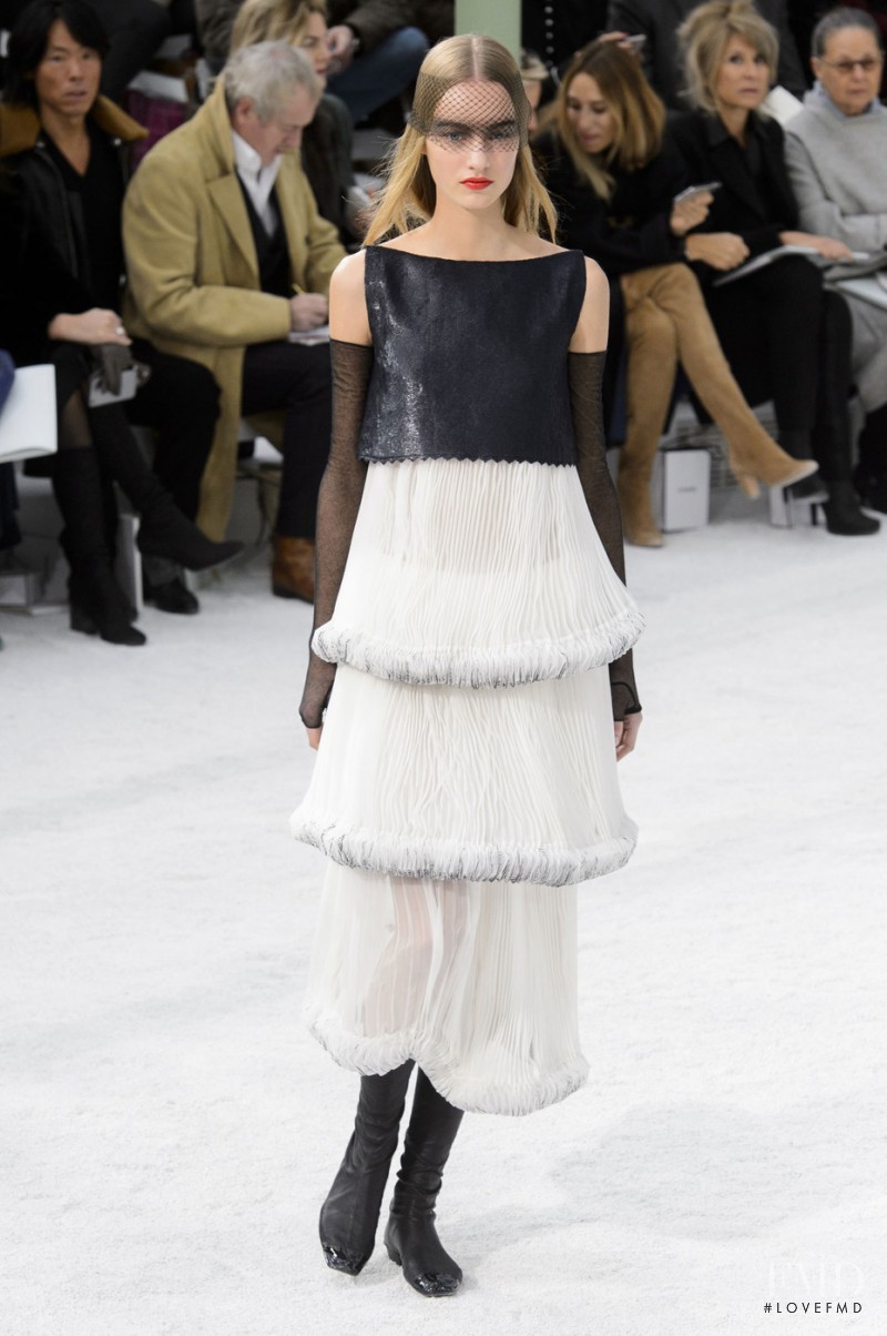 Maartje Verhoef featured in  the Chanel Haute Couture fashion show for Spring/Summer 2015