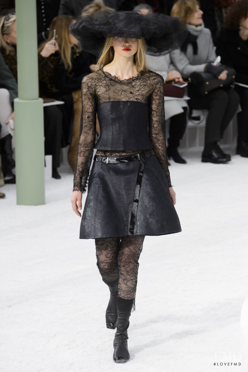 Daniela Hanganu featured in  the Chanel Haute Couture fashion show for Spring/Summer 2015