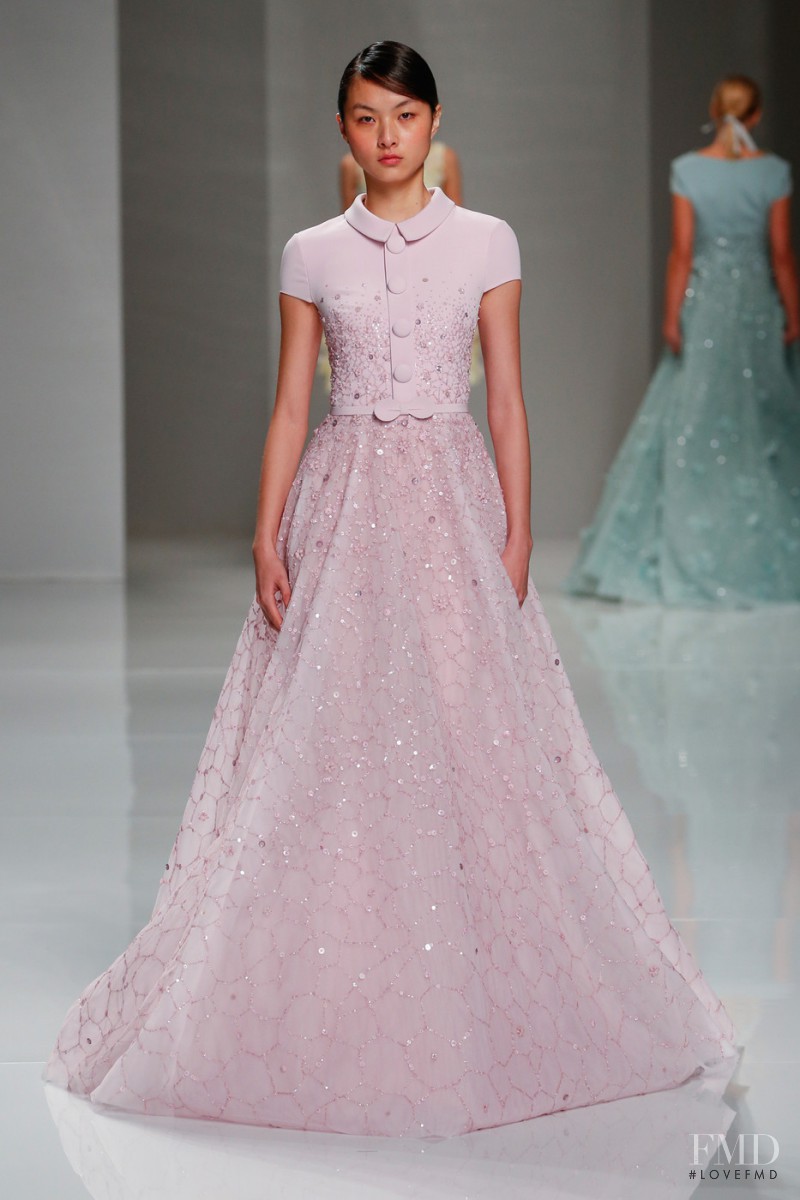 Ling Yue Zhang featured in  the Georges Hobeika fashion show for Spring/Summer 2015