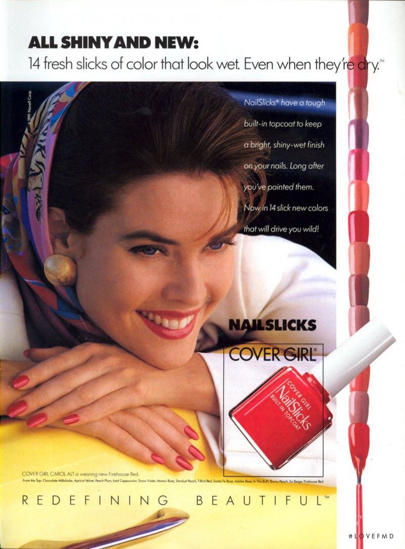 Carol Alt featured in  the Cover Girl advertisement for Spring/Summer 1991