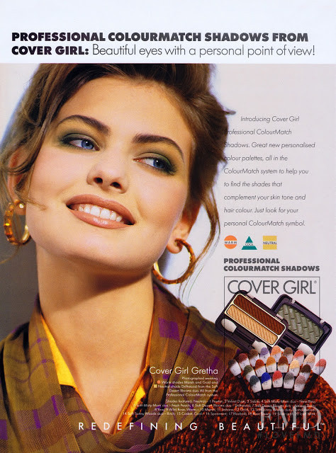 Gretha Cavazzoni featured in  the Cover Girl advertisement for Spring/Summer 1991