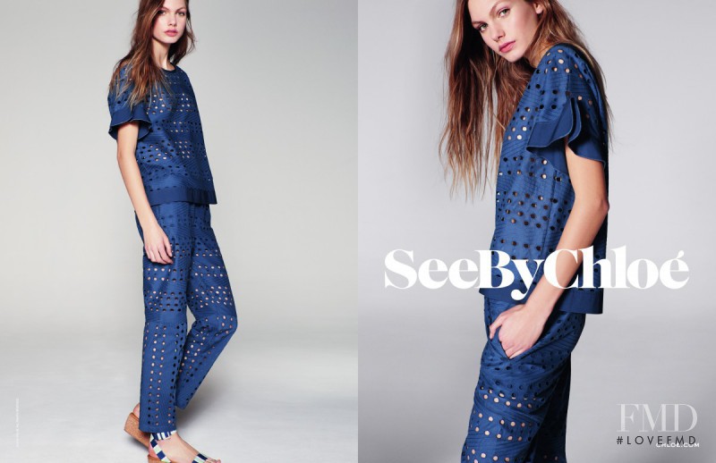 Annika Krijt featured in  the See by Chloe advertisement for Spring/Summer 2015