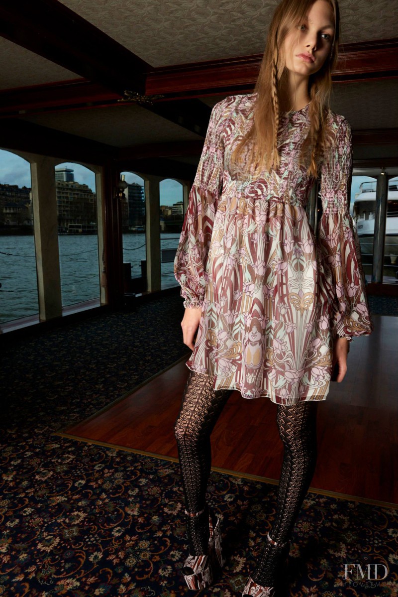Annika Krijt featured in  the Giamba fashion show for Pre-Fall 2015
