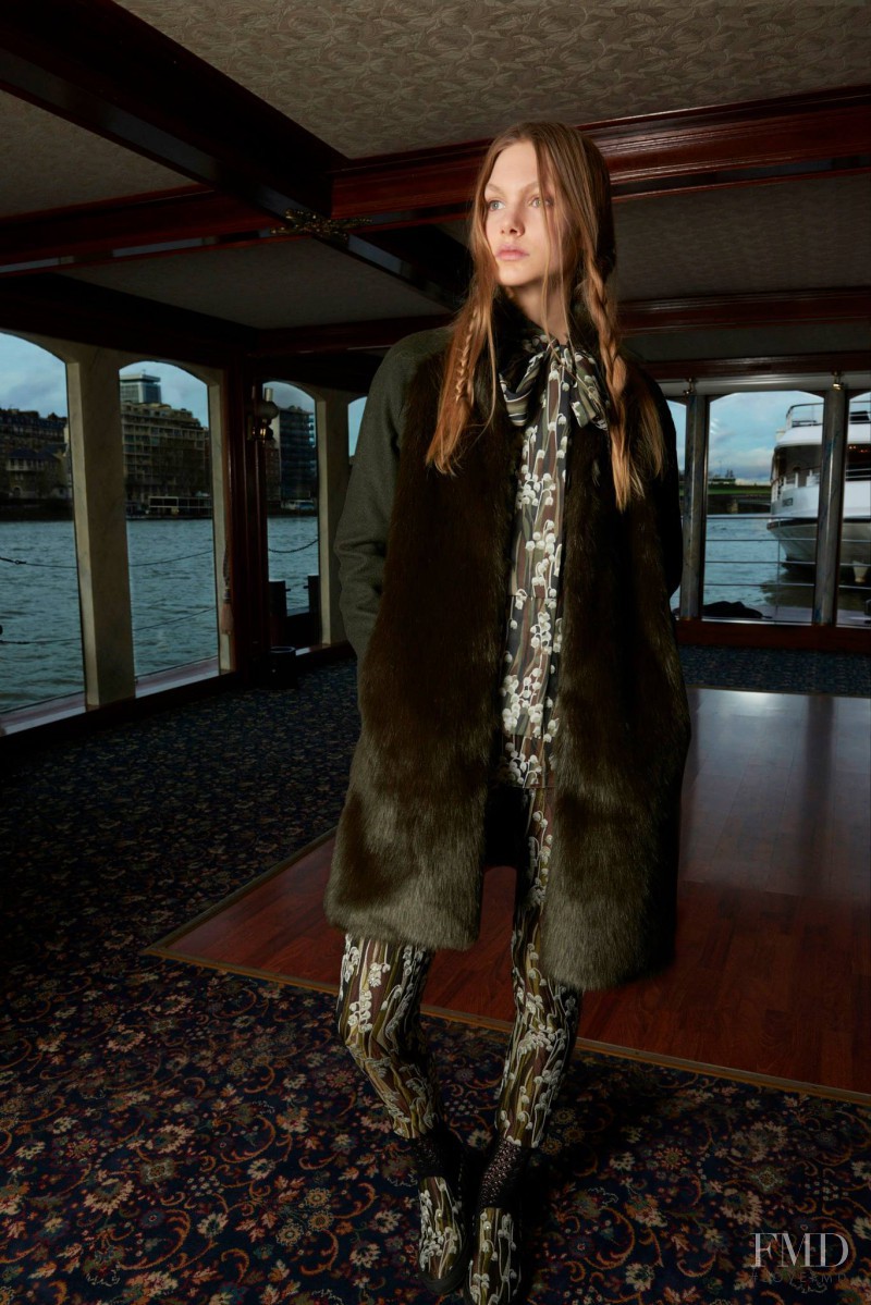 Annika Krijt featured in  the Giamba fashion show for Pre-Fall 2015