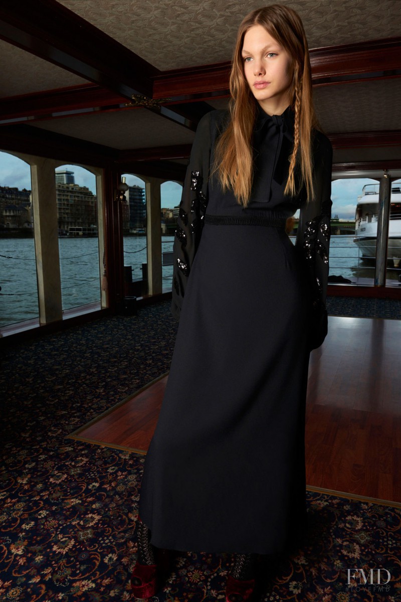 Annika Krijt featured in  the Giamba fashion show for Pre-Fall 2015