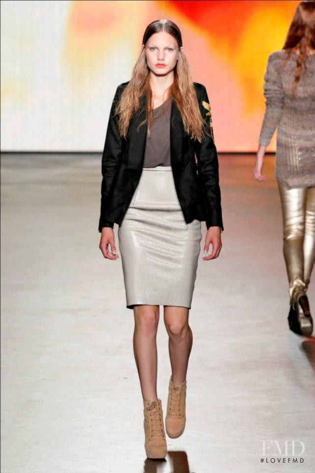 Annika Krijt featured in  the Jan Boelo fashion show for Spring/Summer 2013