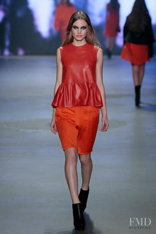 Annika Krijt featured in  the Elise Kim fashion show for Autumn/Winter 2013