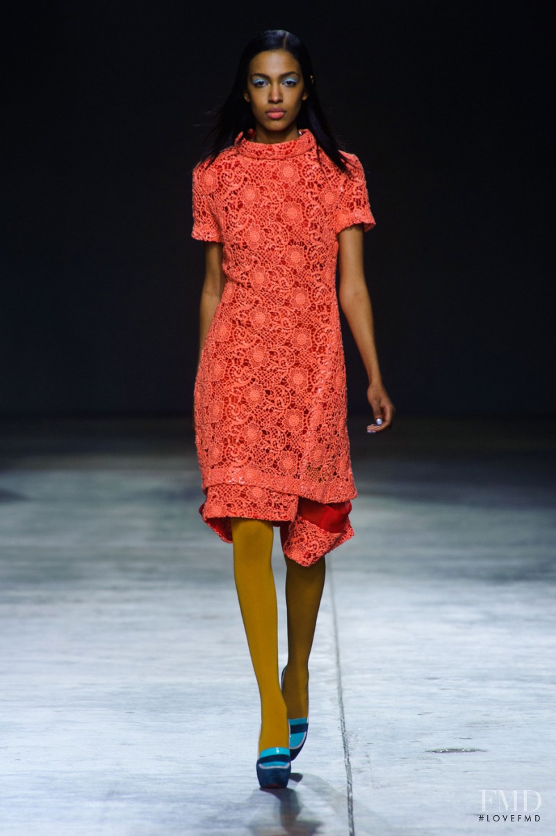 Alewya Demmisse featured in  the Michael van der Ham fashion show for Autumn/Winter 2014