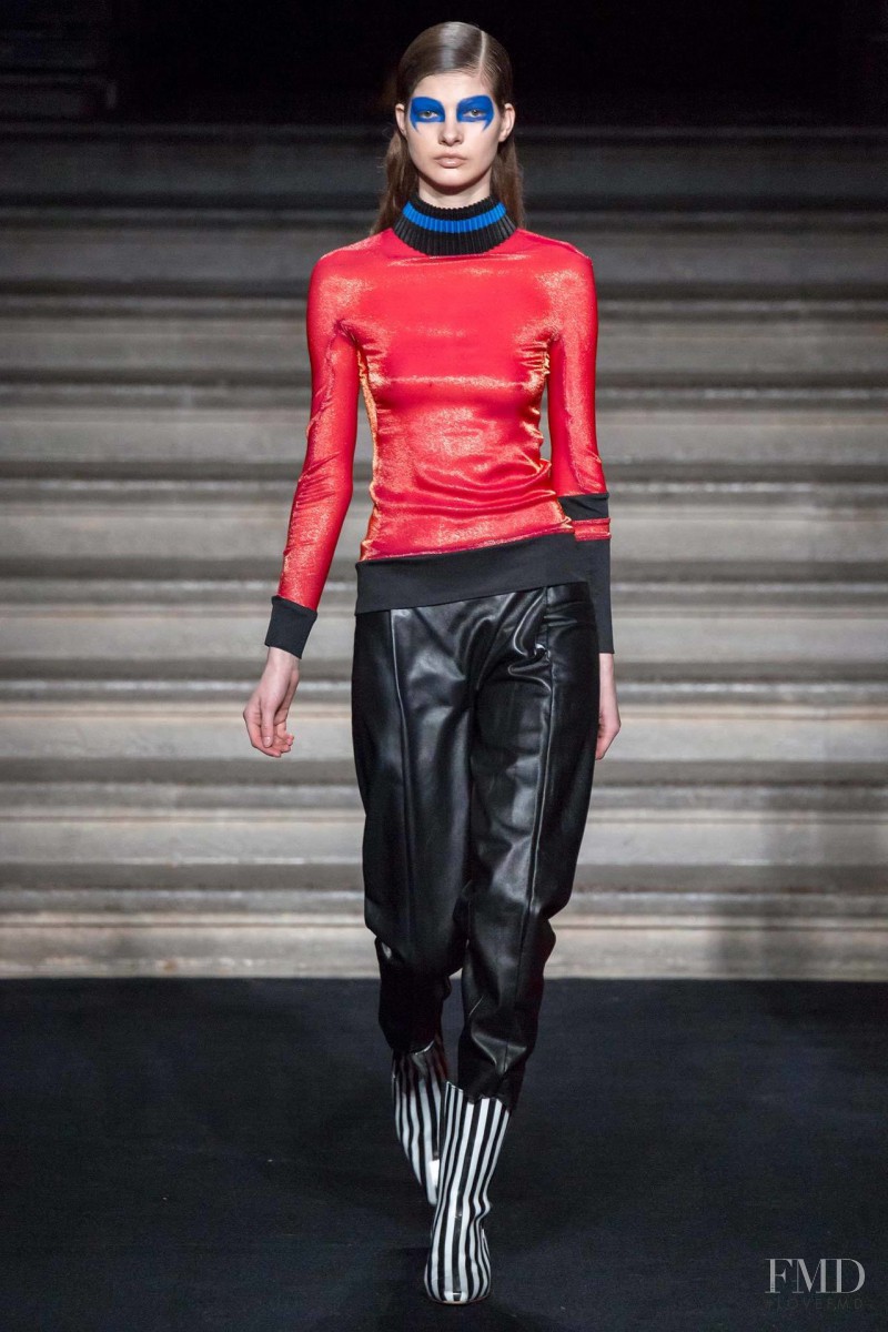 Kisa Cheban featured in  the Thomas Tait fashion show for Autumn/Winter 2014