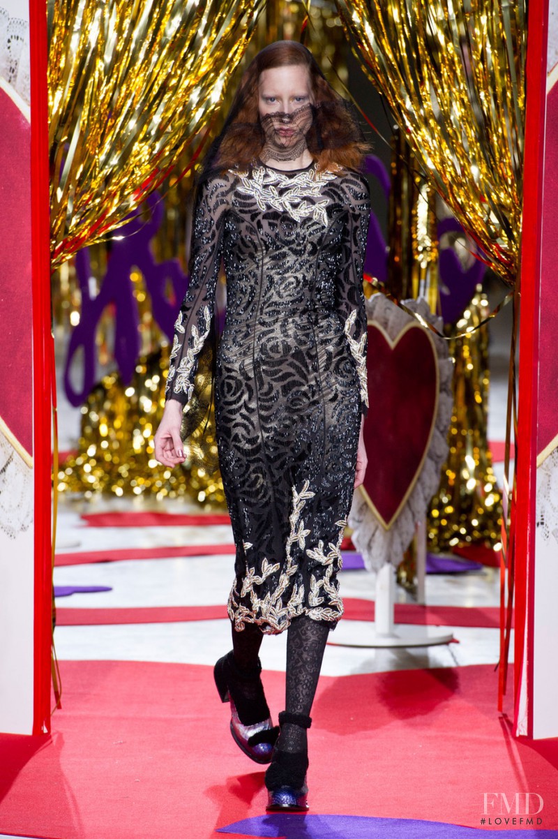 Marina Krtinic featured in  the Meadham Kirchhoff fashion show for Autumn/Winter 2014