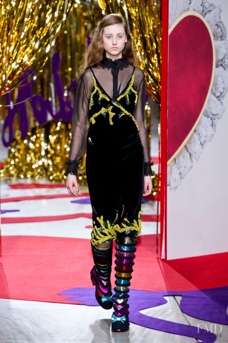 Marie Kapferer featured in  the Meadham Kirchhoff fashion show for Autumn/Winter 2014