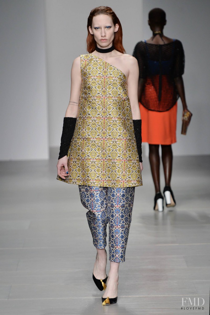 Marina Krtinic featured in  the Osman by Osman Yousefzada fashion show for Autumn/Winter 2014