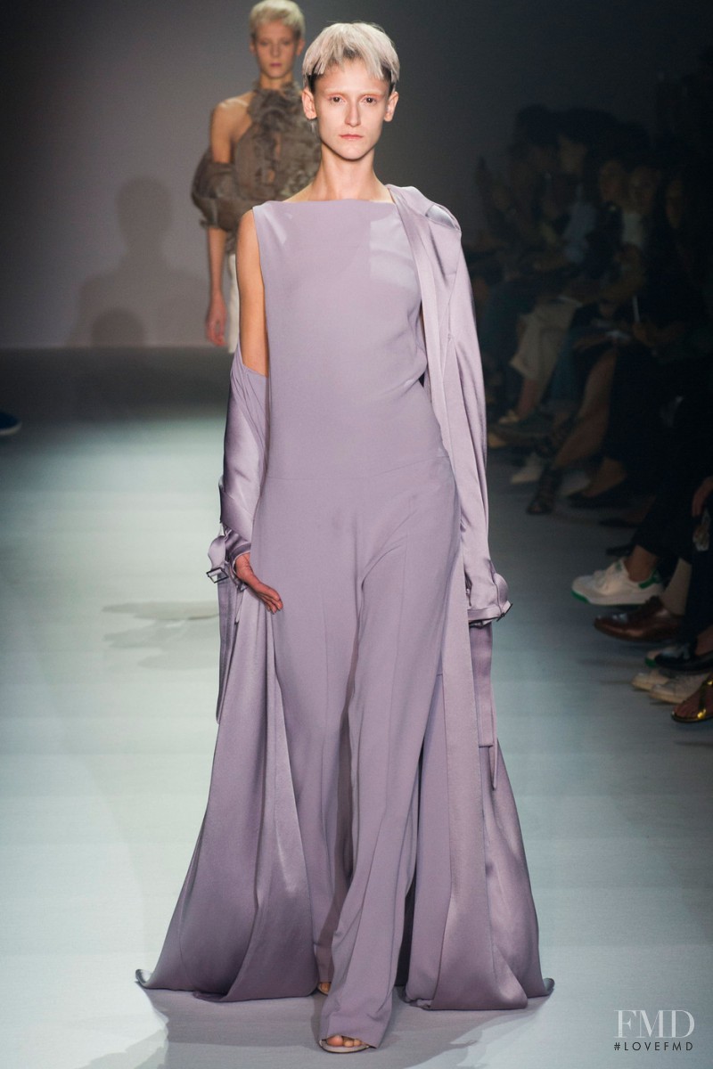 Daiane Conterato featured in  the Haider Ackermann fashion show for Spring/Summer 2015