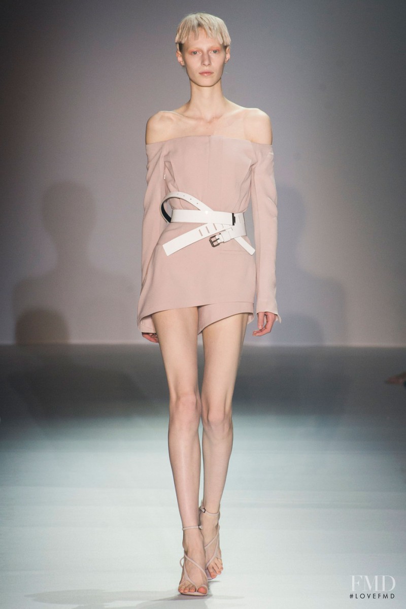 Julia Nobis featured in  the Haider Ackermann fashion show for Spring/Summer 2015