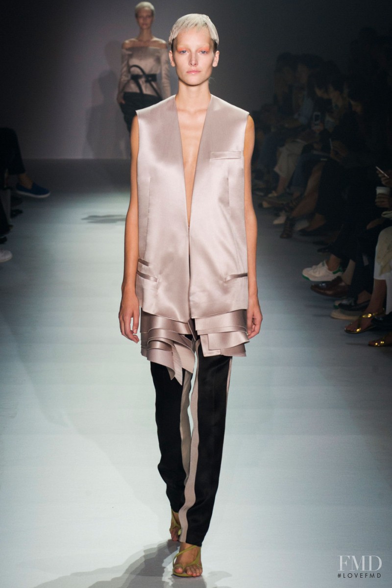 Joséphine Le Tutour featured in  the Haider Ackermann fashion show for Spring/Summer 2015