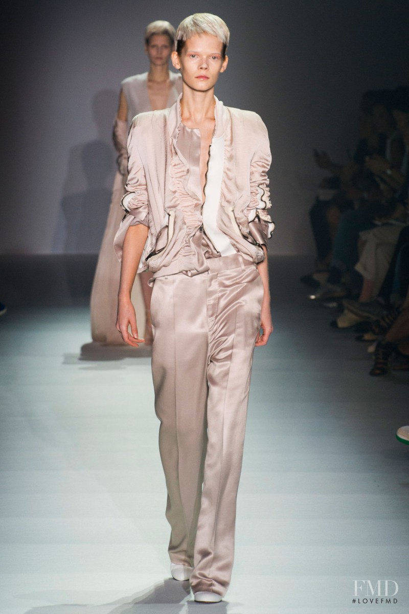 Irina Kravchenko featured in  the Haider Ackermann fashion show for Spring/Summer 2015