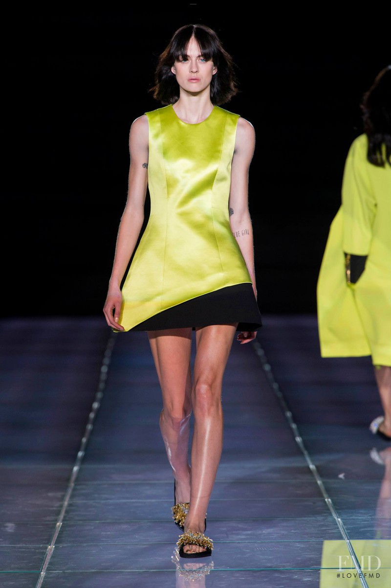 Sarah Brannon featured in  the Fausto Puglisi fashion show for Spring/Summer 2015