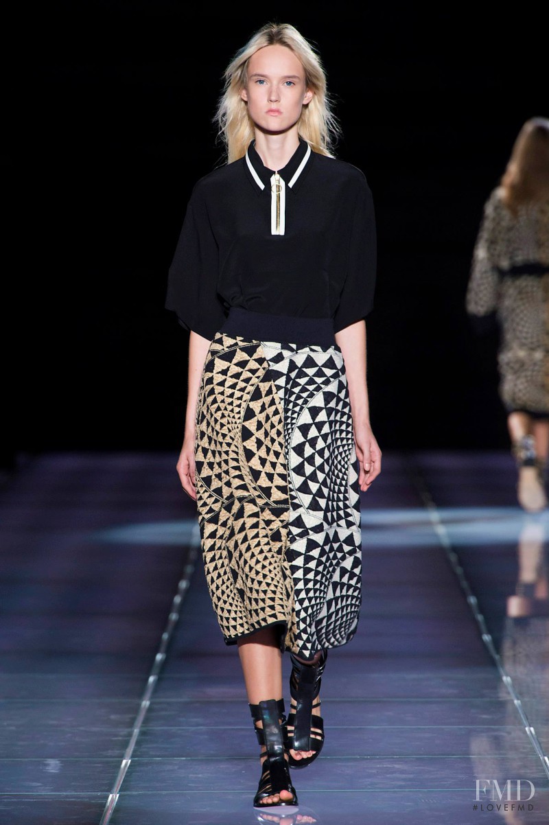 Harleth Kuusik featured in  the Fausto Puglisi fashion show for Spring/Summer 2015