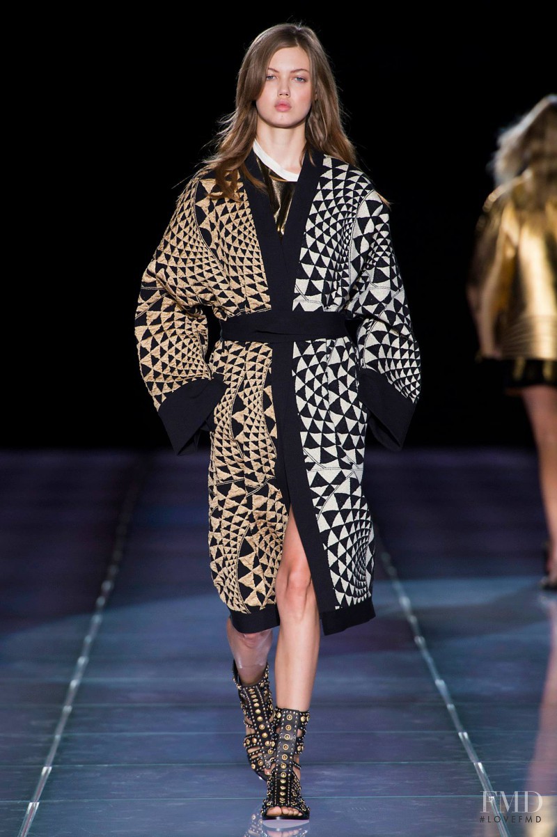 Lindsey Wixson featured in  the Fausto Puglisi fashion show for Spring/Summer 2015