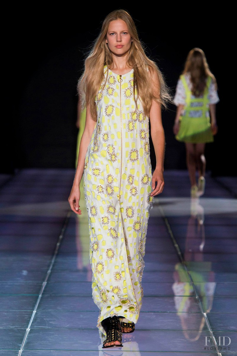 Elisabeth Erm featured in  the Fausto Puglisi fashion show for Spring/Summer 2015
