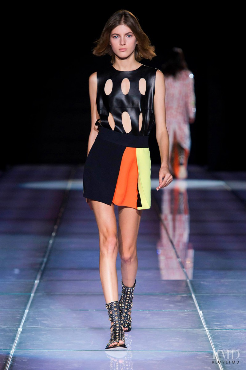 Vittoria Ceretti featured in  the Fausto Puglisi fashion show for Spring/Summer 2015