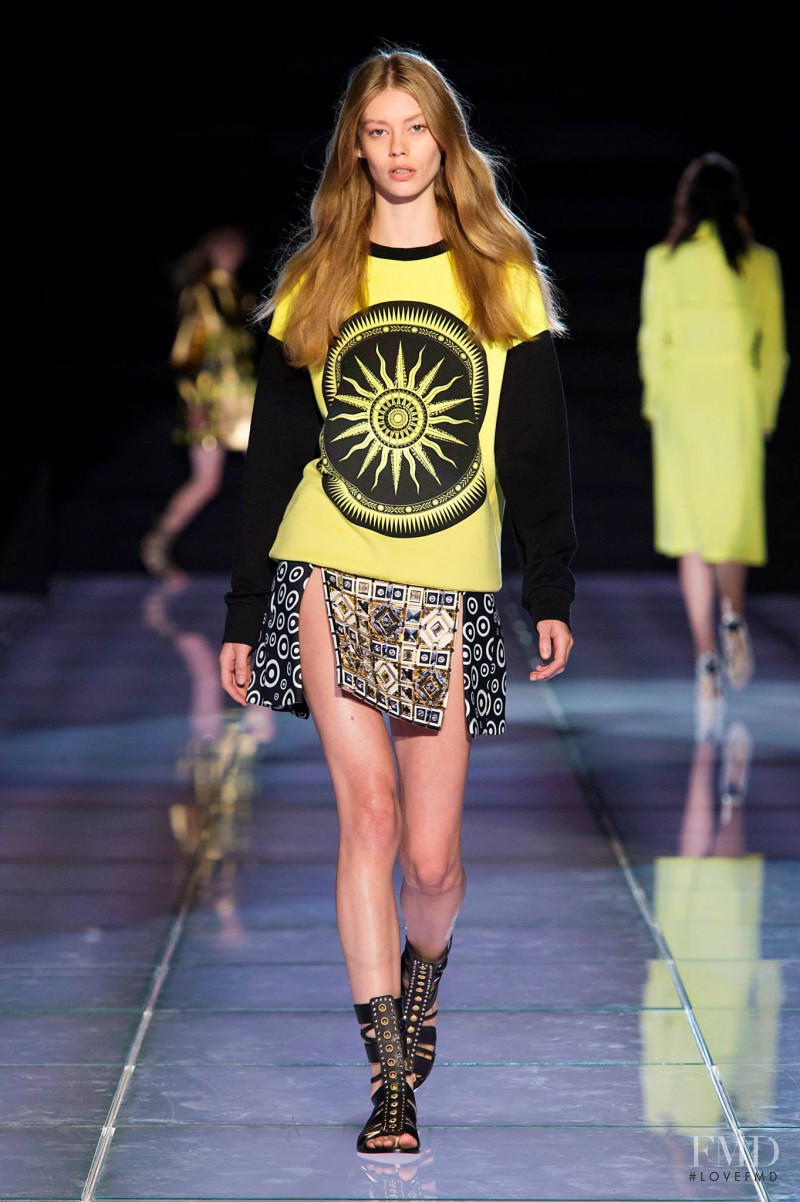 Ondria Hardin featured in  the Fausto Puglisi fashion show for Spring/Summer 2015