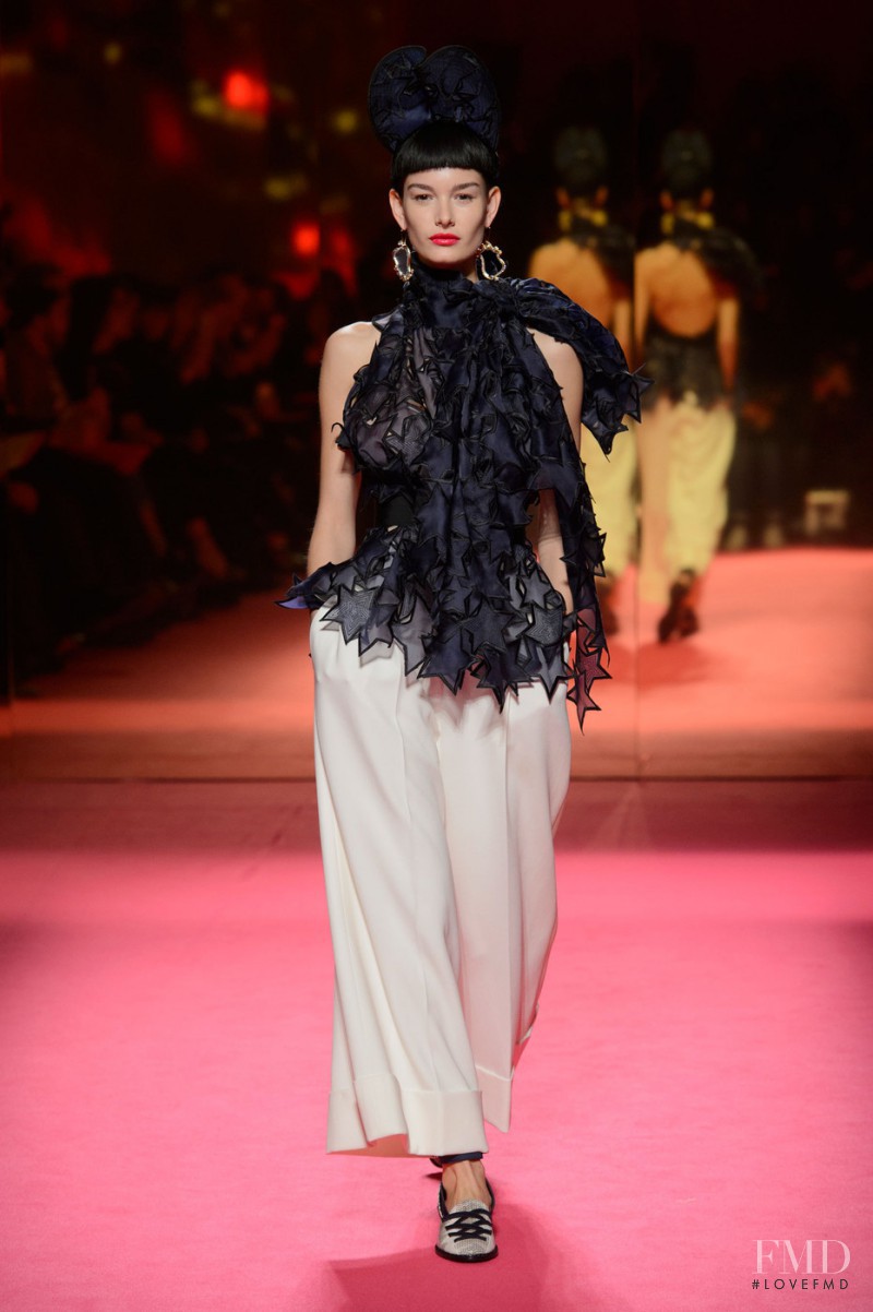 Ophélie Guillermand featured in  the Schiaparelli fashion show for Spring/Summer 2015