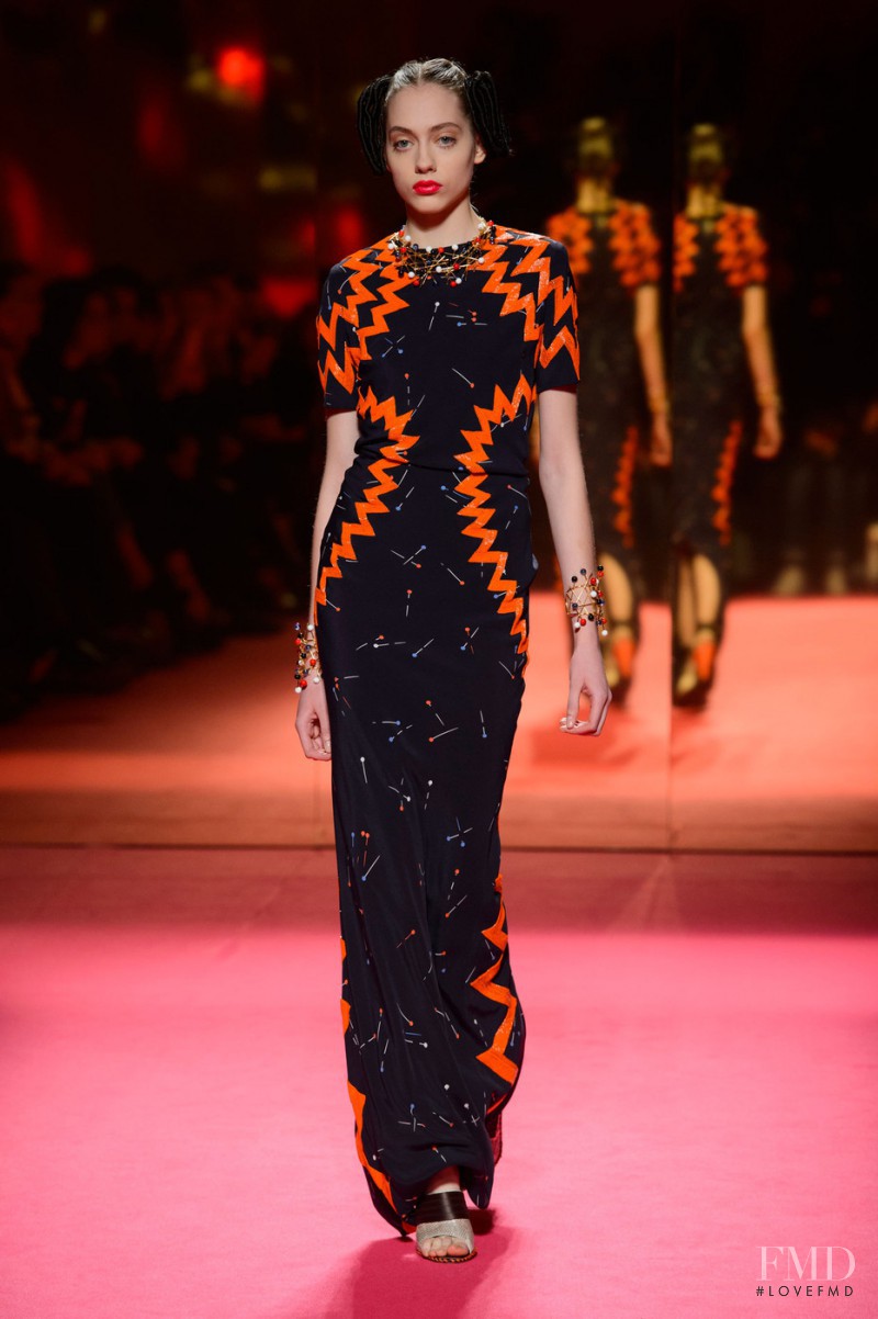 Odette Pavlova featured in  the Schiaparelli fashion show for Spring/Summer 2015