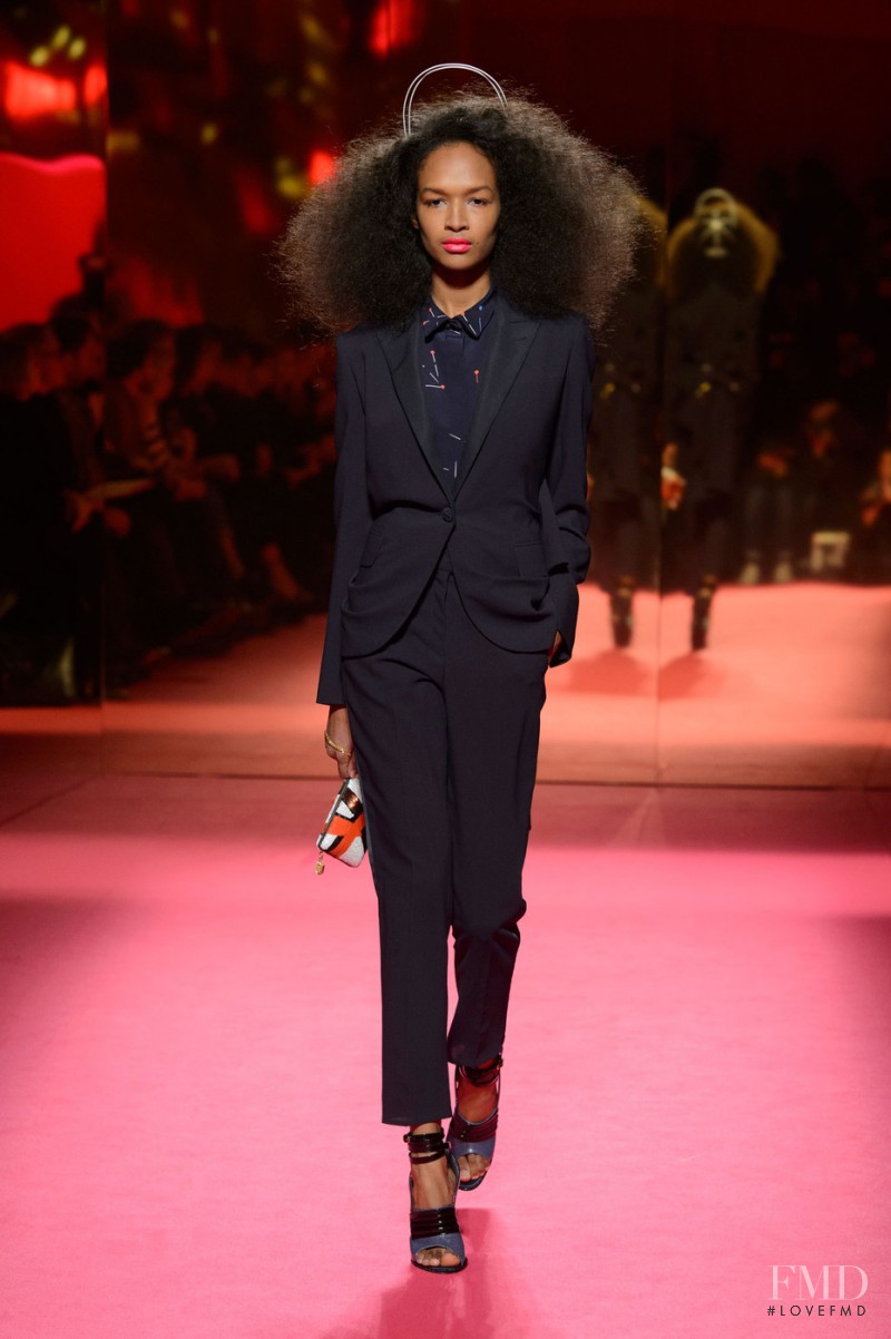 Marieme Hoang-Gia featured in  the Schiaparelli fashion show for Spring/Summer 2015