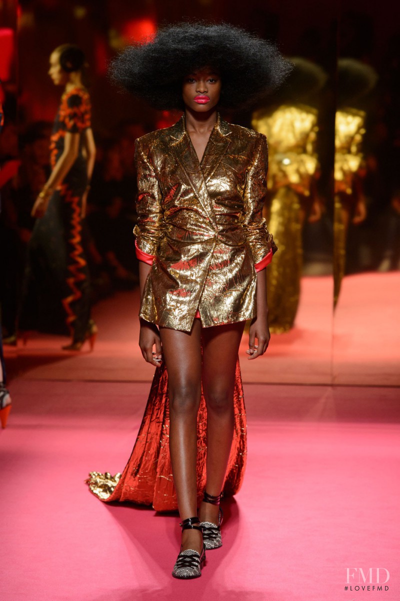 Mayowa Nicholas featured in  the Schiaparelli fashion show for Spring/Summer 2015