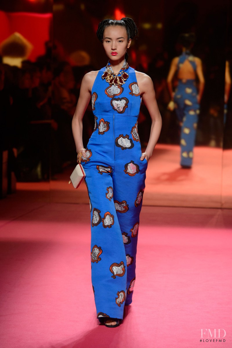 Luping Wang featured in  the Schiaparelli fashion show for Spring/Summer 2015