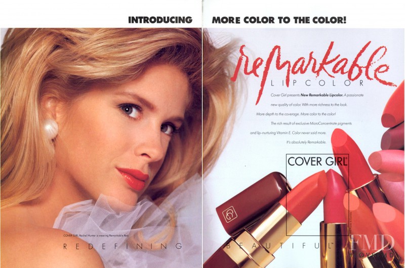 Rachel Hunter featured in  the Cover Girl advertisement for Spring/Summer 1992