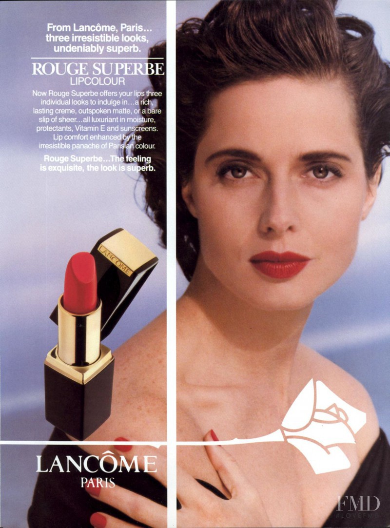 Isabella Rossellini featured in  the Lancome advertisement for Spring/Summer 1992