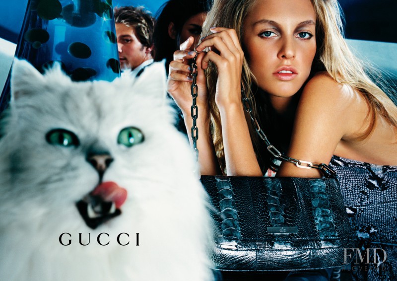 Liisa Winkler featured in  the Gucci advertisement for Spring/Summer 2000
