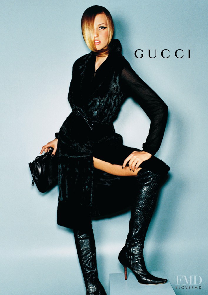 Liisa Winkler featured in  the Gucci advertisement for Autumn/Winter 1999