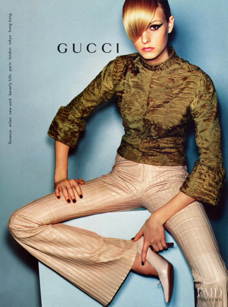 Jacquetta Wheeler featured in  the Gucci advertisement for Autumn/Winter 1999