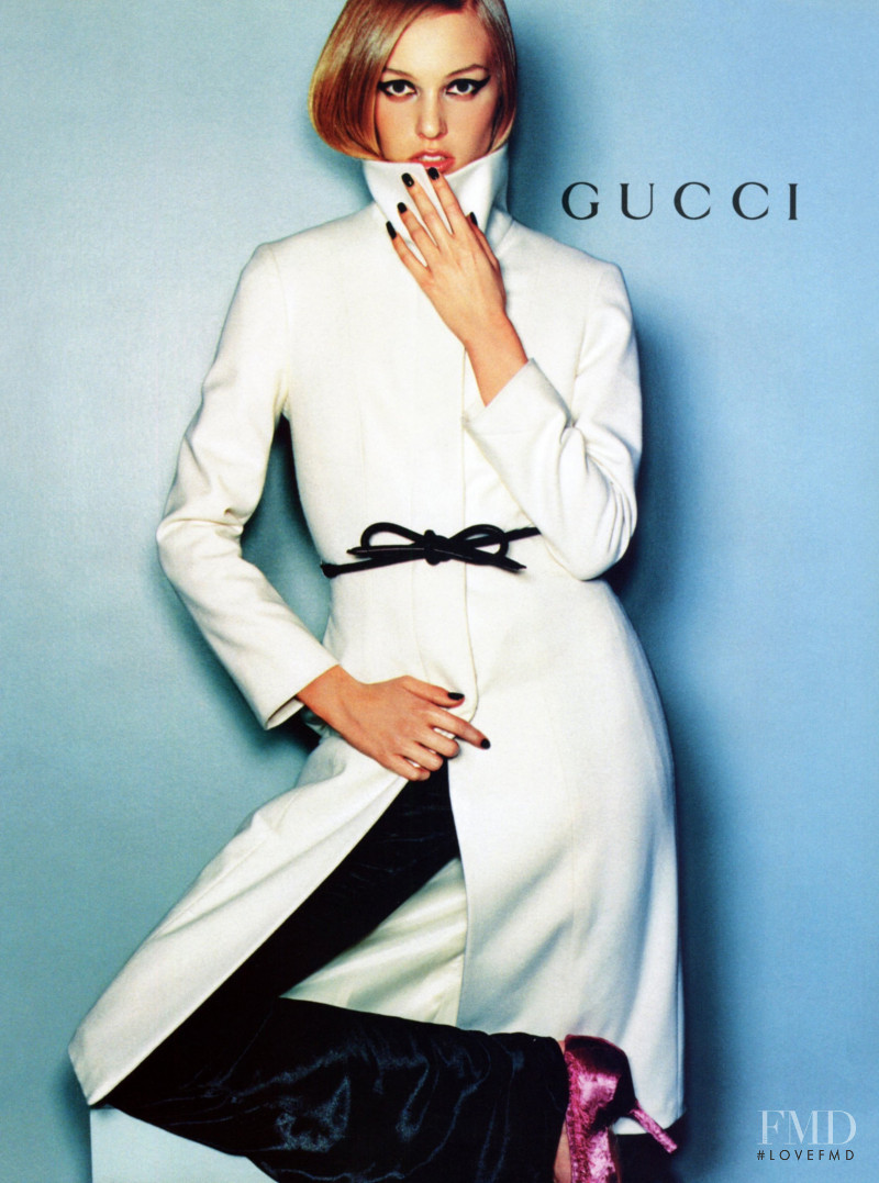 Liisa Winkler featured in  the Gucci advertisement for Autumn/Winter 1999
