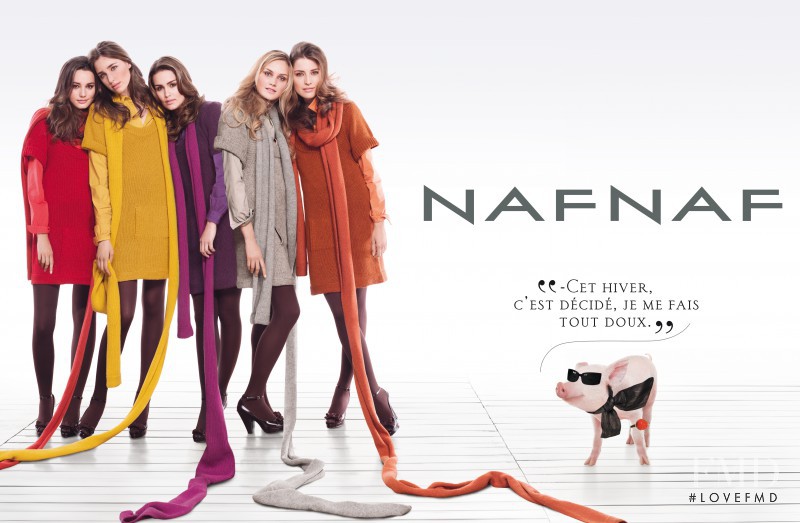 Linda Nyvltova featured in  the Naf Naf advertisement for Autumn/Winter 2008