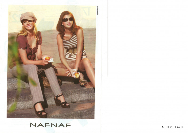 Anne Vyalitsyna featured in  the Naf Naf advertisement for Autumn/Winter 2008