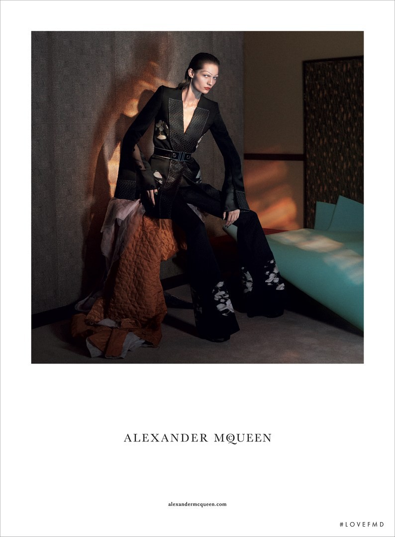 Karolin Wolter featured in  the Alexander McQueen advertisement for Spring/Summer 2015