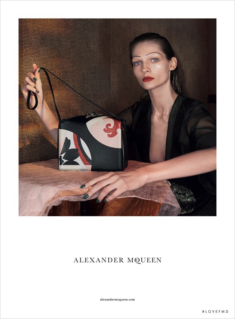 Karolin Wolter featured in  the Alexander McQueen advertisement for Spring/Summer 2015