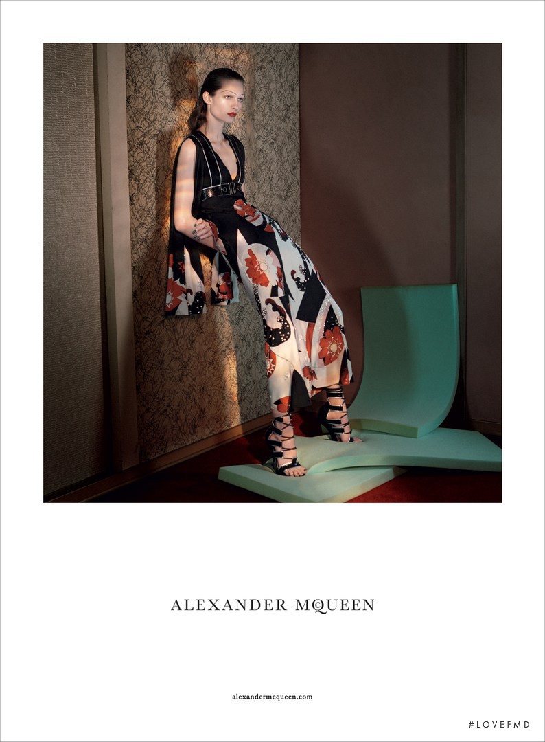 Karolin Wolter featured in  the Alexander McQueen advertisement for Spring/Summer 2015