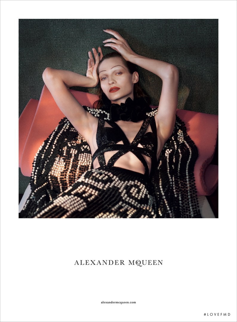 Karolin Wolter featured in  the Alexander McQueen advertisement for Spring/Summer 2015