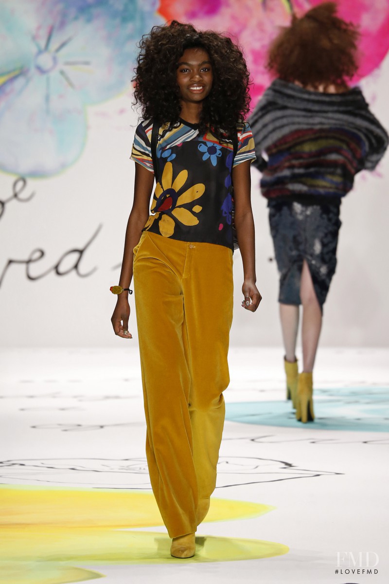 Kayla Clarke featured in  the Desigual fashion show for Autumn/Winter 2015