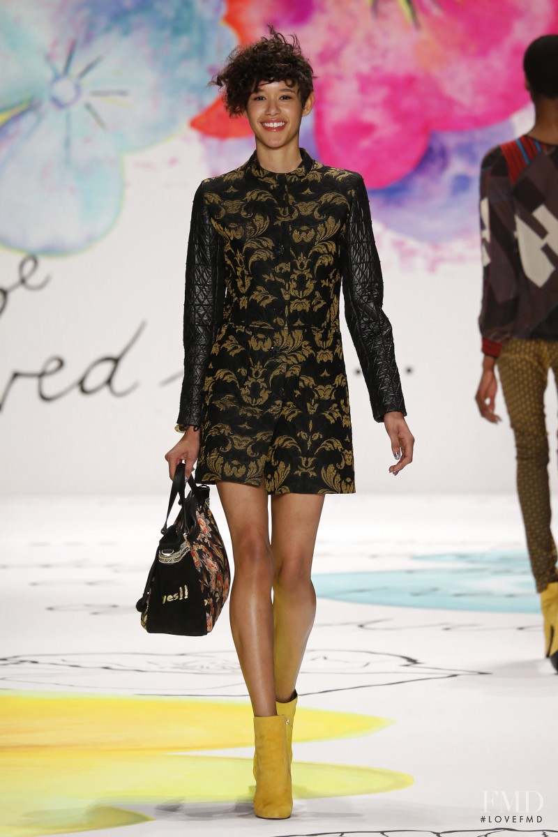 Janiece Dilone featured in  the Desigual fashion show for Autumn/Winter 2015