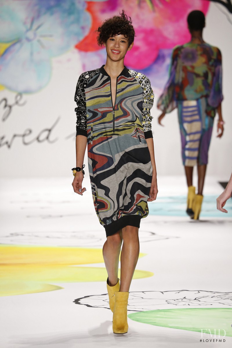 Janiece Dilone featured in  the Desigual fashion show for Autumn/Winter 2015