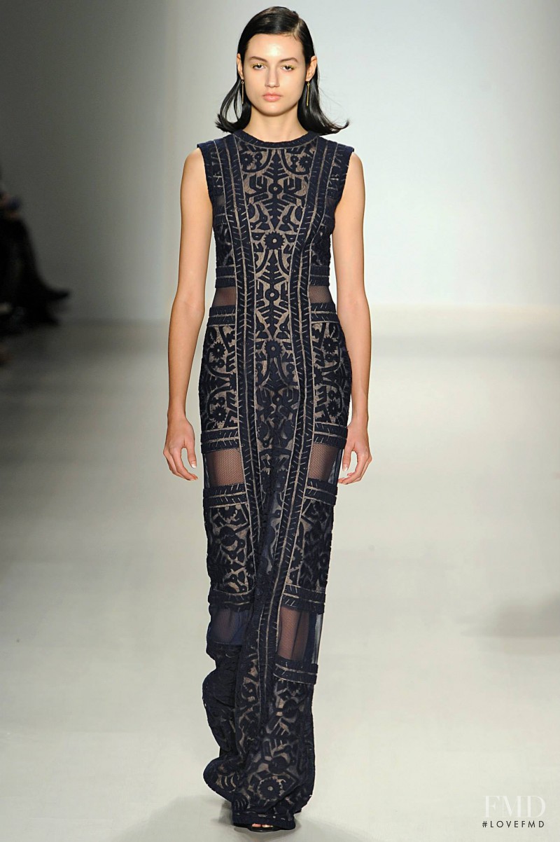 Bruna Ludtke featured in  the Tadashi Shoji fashion show for Autumn/Winter 2015