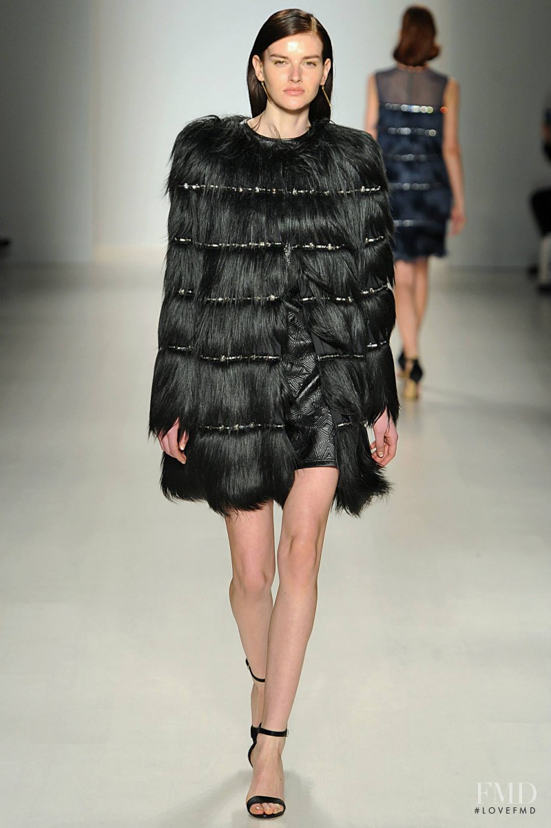 Dorota Kullova featured in  the Tadashi Shoji fashion show for Autumn/Winter 2015